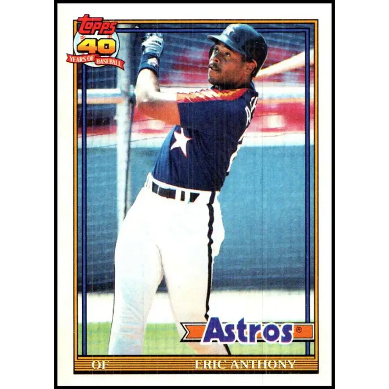 1991 Topps #331 Eric Anthony NM-MT Houston Astros Baseball Card - Baseball Card Single