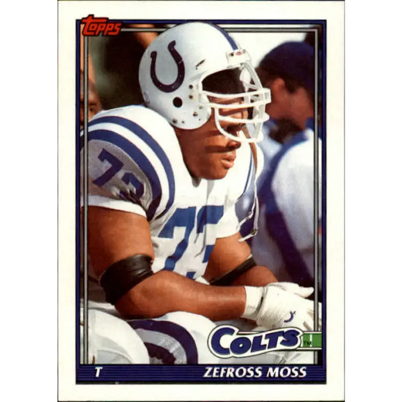 1991 Topps #336 Zefross Moss NM-MT Indianapolis Colts Football Card - Football Card Single
