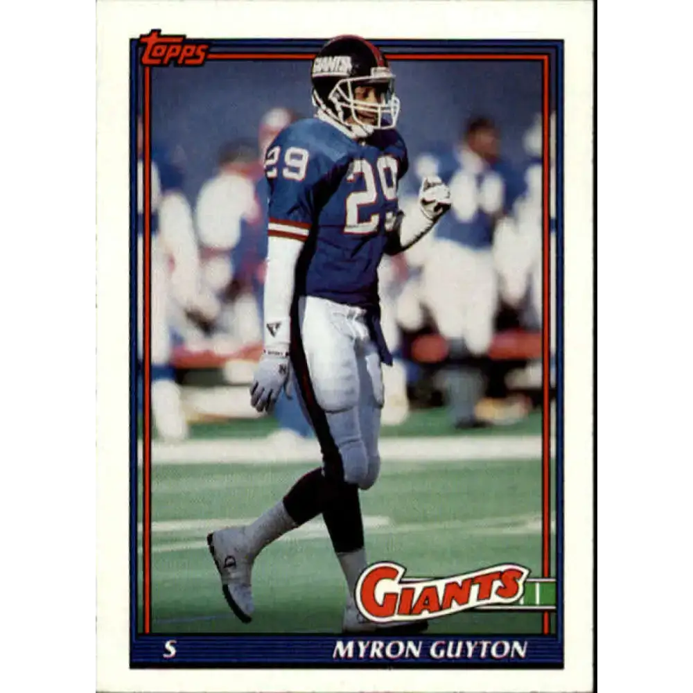 1991 Topps #34 Myron Guyton NM-MT New York Giants Football Card - Football Card Single