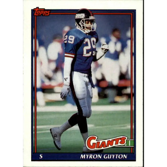 1991 Topps #34 Myron Guyton NM-MT New York Giants Football Card