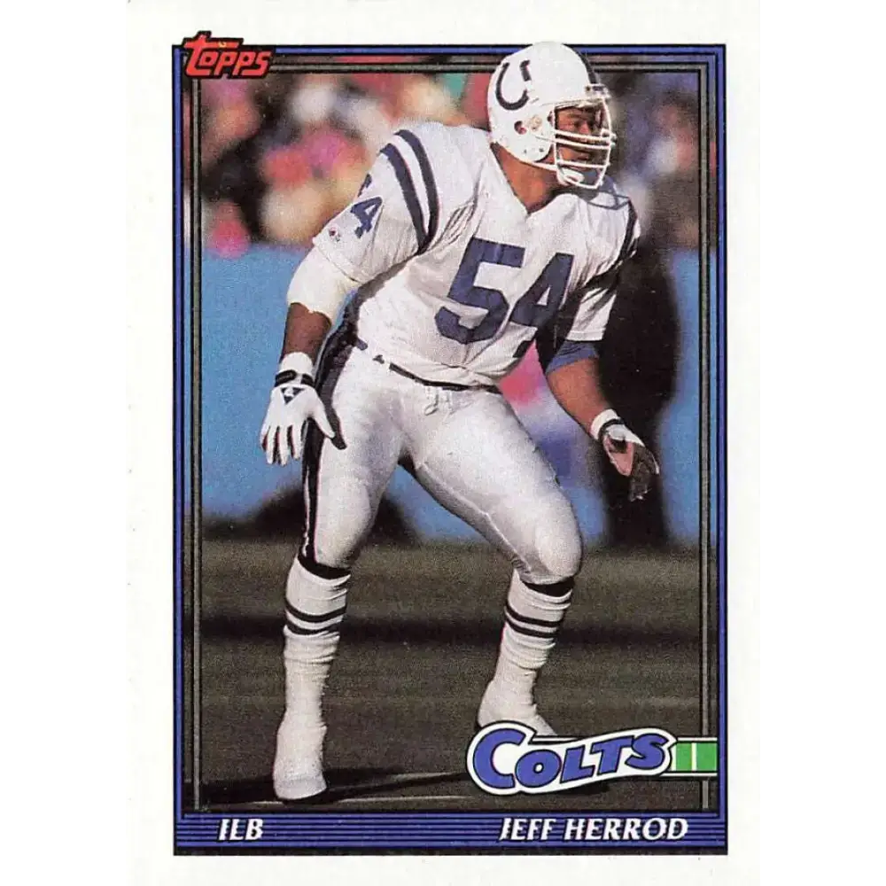 1991 Topps #343 Jeff Herrod NM-MT Indianapolis Colts Football Card - Football Card Single