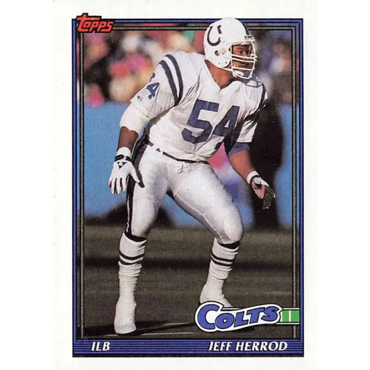 1991 Topps #343 Jeff Herrod NM-MT Indianapolis Colts Football Card