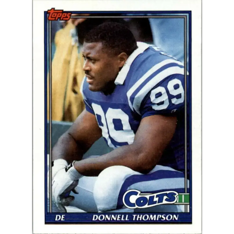 1991 Topps #344 Donnell Thompson NM-MT Indianapolis Colts Football Card - Football Card Single
