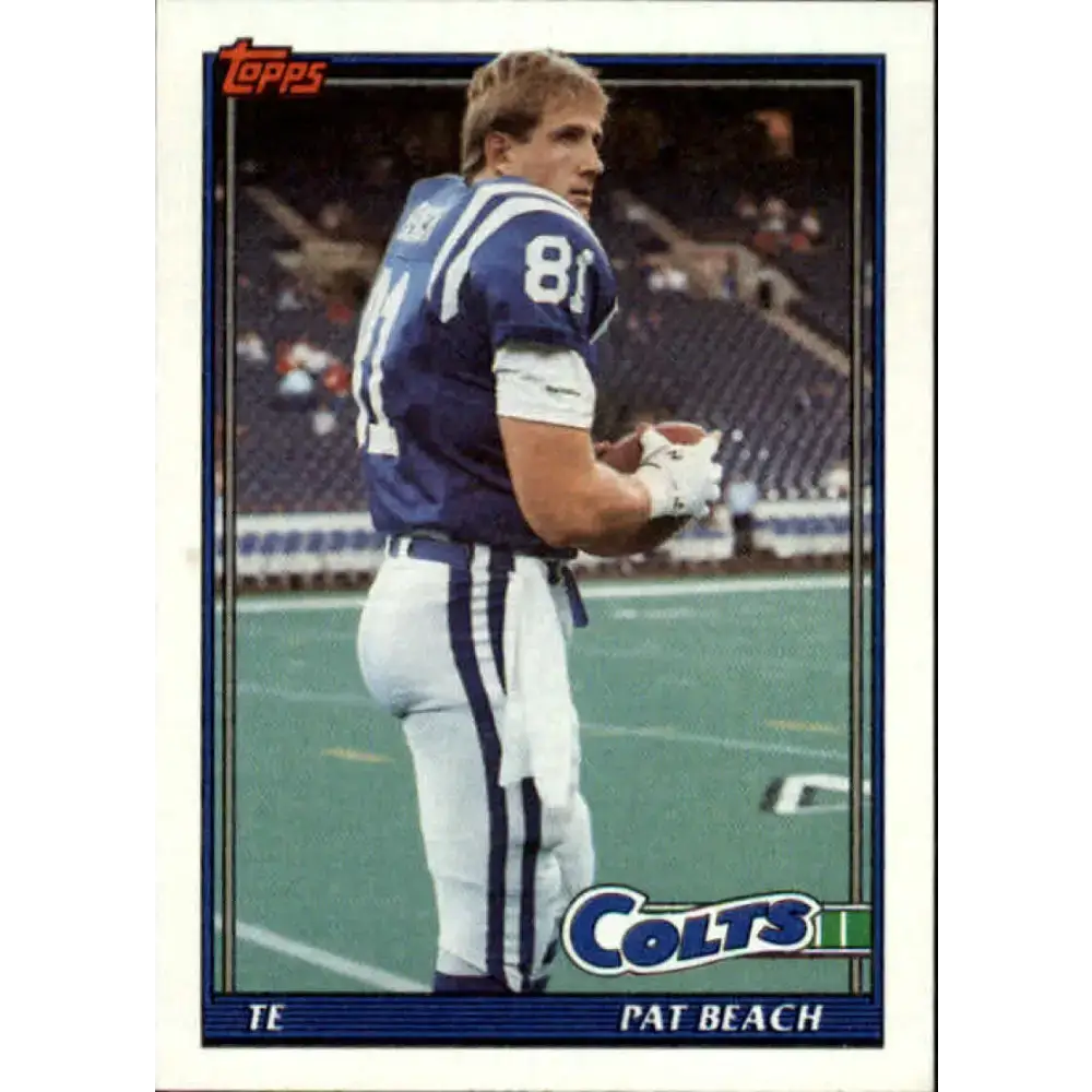 1991 Topps #347 Pat Beach NM-MT Indianapolis Colts Football Card - Football Card Single
