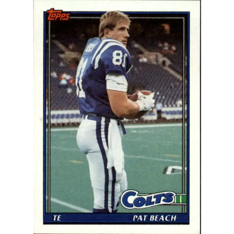 1991 Topps #347 Pat Beach NM-MT Indianapolis Colts Football Card - Football Card Single