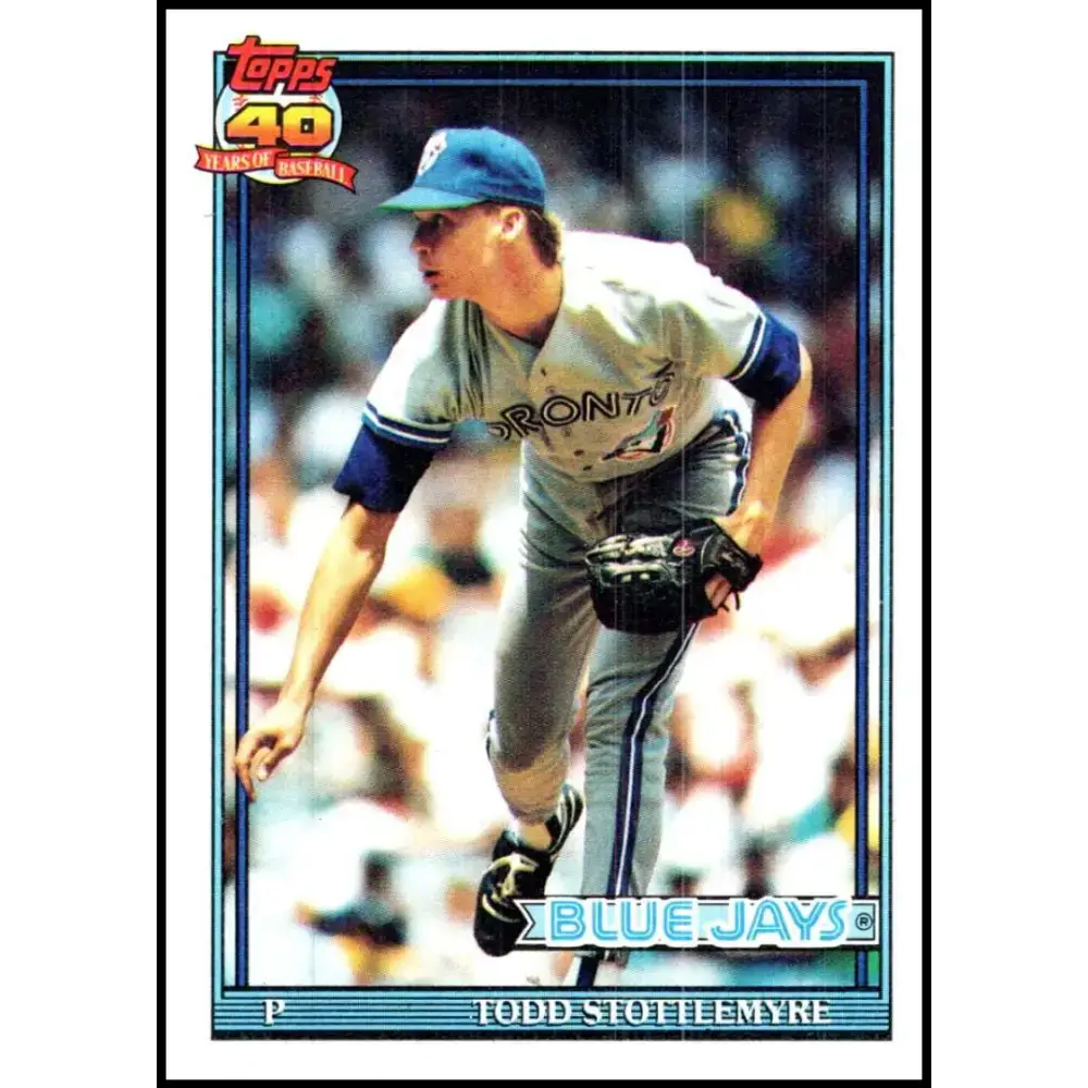 1991 Topps #348 Todd Stottlemyre NM-MT Toronto Blue Jays Baseball Card - Baseball Card Single