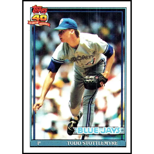 1991 Topps #348 Todd Stottlemyre NM-MT Toronto Blue Jays Baseball Card - Baseball Card Single