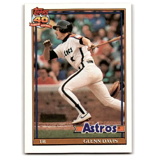 1991 Topps #350 Glenn Davis NM-MT Houston Astros Baseball Card - Baseball Card Single