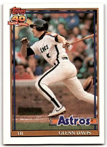 1991 Topps #350 Glenn Davis NM Near Mint Astros ID:43318 - Baseball Card Single