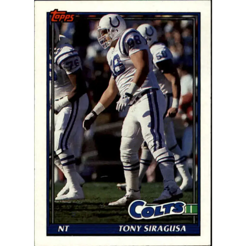 1991 Topps #350 Tony Siragusa NM-MT RC Rookie Indianapolis Colts Football Card - Football Card Single