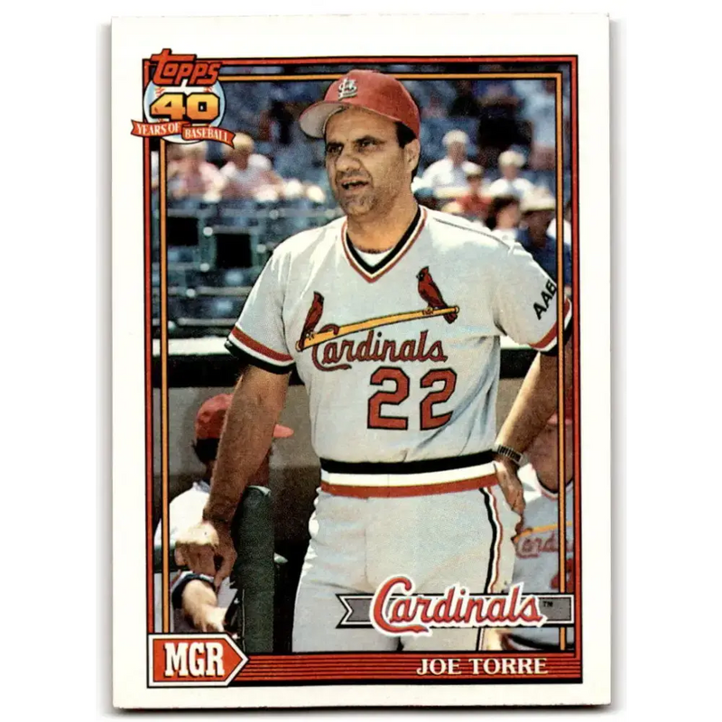 1991 Topps #351 Joe Torre NM-MT St. Louis Cardinals Baseball Card - Baseball Card Single