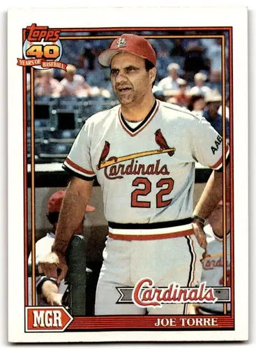 1991 Topps #351 Joe Torre NM Near Mint Cardinals MG ID:43326 - Baseball Card Single