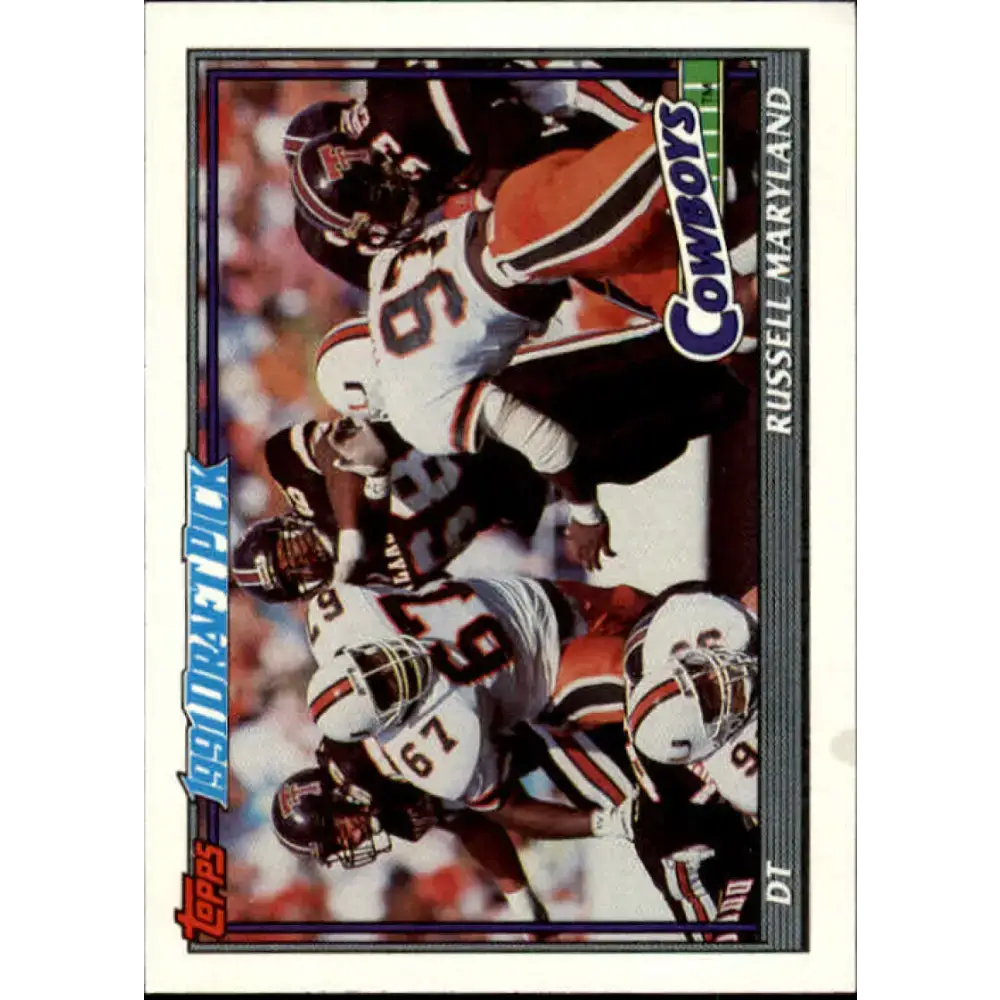 1991 Topps #353 Russell Maryland NM-MT RC Rookie Dallas Cowboys Football Card - Football Card Single