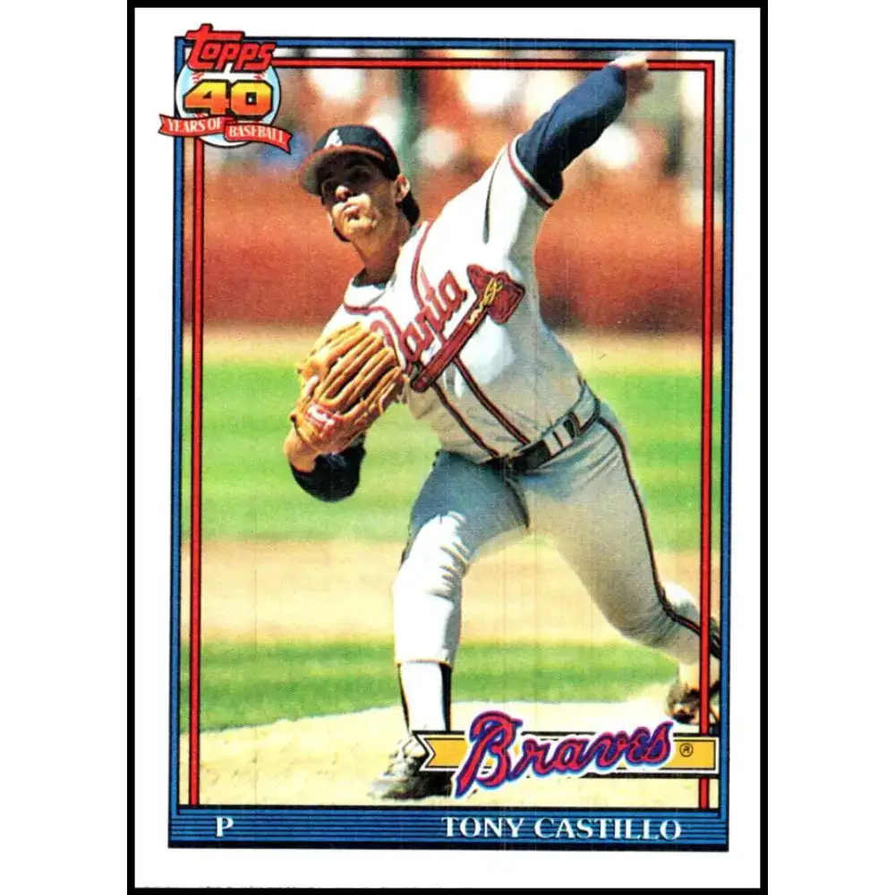 1991 Topps #353 Tony Castillo NM-MT Atlanta Braves Baseball Card - Baseball Card Single