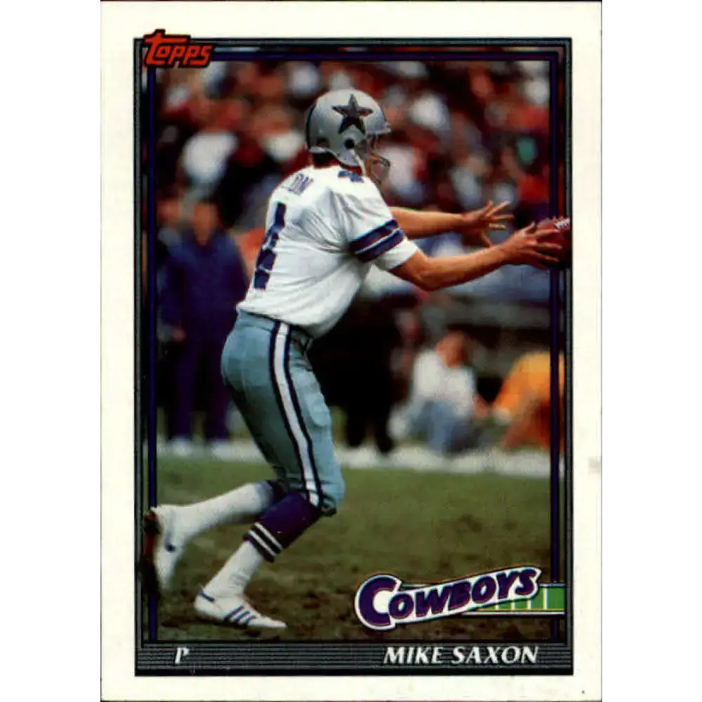 1991 Topps #354 Mike Saxon NM-MT Dallas Cowboys Football Card - Football Card Single