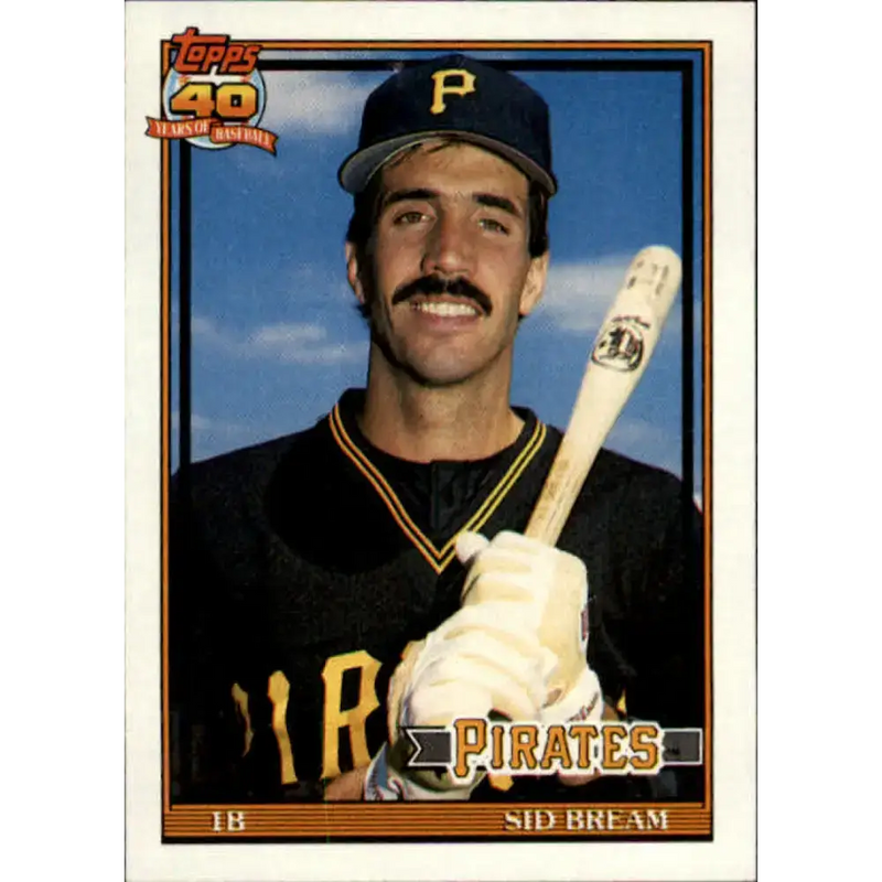 1991 Topps #354 Sid Bream NM-MT Pittsburgh Pirates Baseball Card - Baseball Card Single