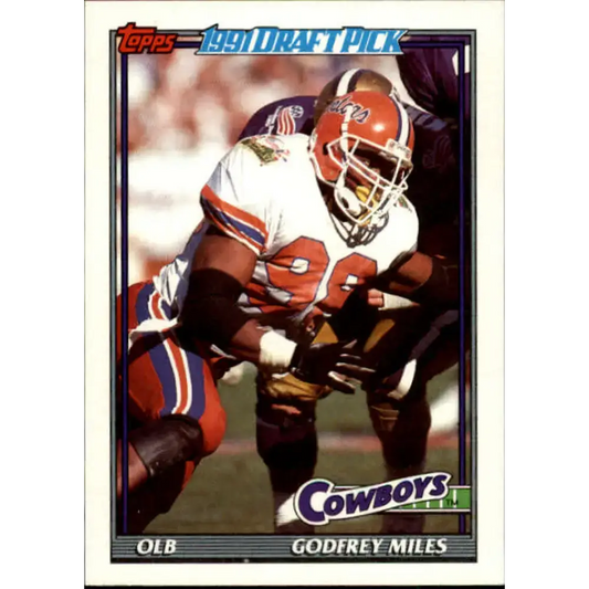1991 Topps #355 Godfrey Myles NM-MT RC Rookie Dallas Cowboys Football Card