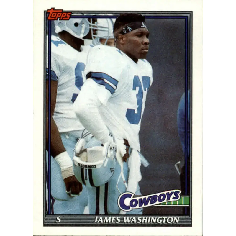 1991 Topps #357 James Washington NM-MT RC Rookie Dallas Cowboys Football Card - Football Card Single