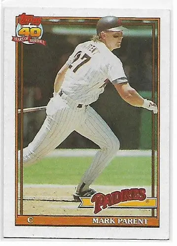1991 Topps #358 Mark Parent NM-MT Padres - Baseball Card Single