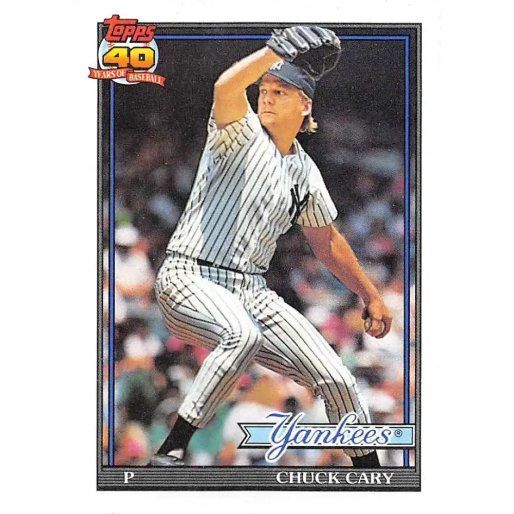 1991 Topps #359 Chuck Cary NM-MT New York Yankees Baseball Card - Baseball Card Single