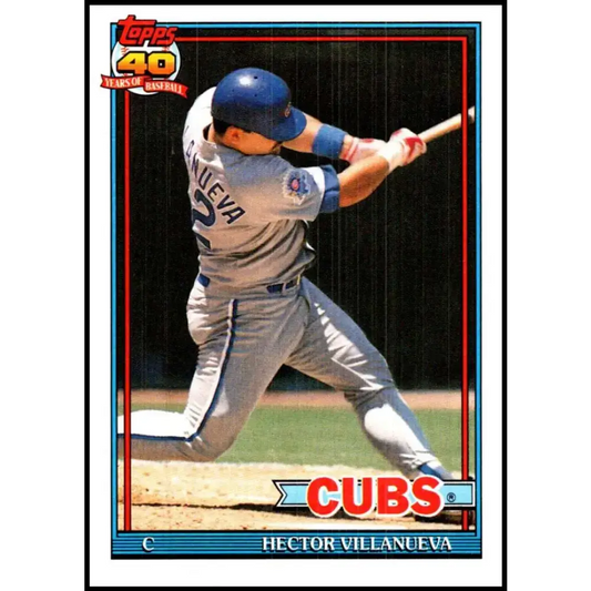 1991 Topps #362 Hector Villanueva NM-MT Chicago Cubs Baseball Card - Baseball Card Single
