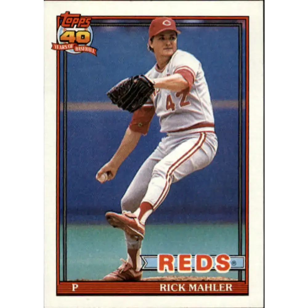 1991 Topps #363 Rick Mahler NM-MT Cincinnati Reds Baseball Card - Baseball Card Single