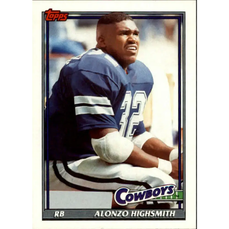 1991 Topps #364 Alonzo Highsmith NM-MT Dallas Cowboys Football Card - Football Card Single