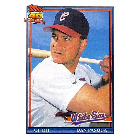 1991 Topps #364 Dan Pasqua NM-MT Chicago White Sox Baseball Card - Baseball Card Single