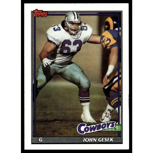 1991 Topps #369 John Gesek NM-MT RC Rookie Dallas Cowboys Football Card