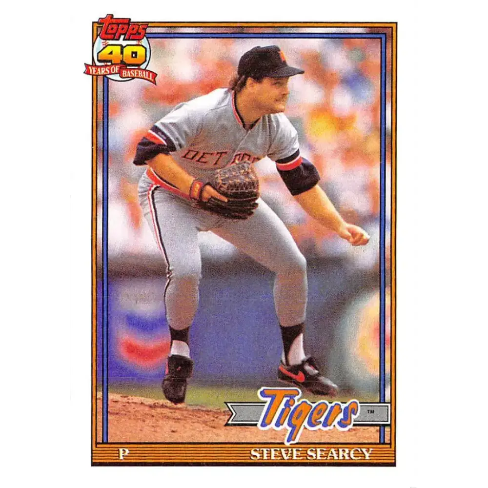 1991 Topps #369 Steve Searcy NM-MT Detroit Tigers Baseball Card - Baseball Card Single