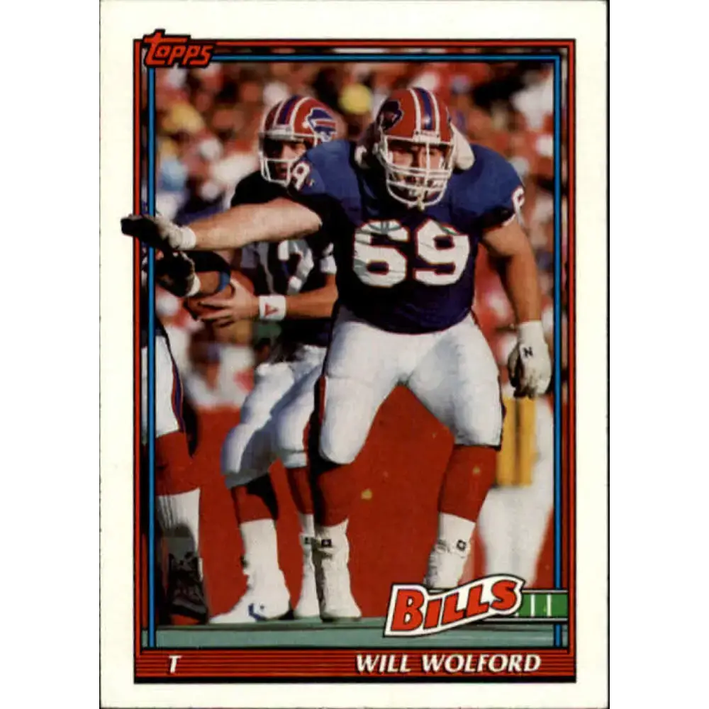 1991 Topps #37 Will Wolford NM-MT Buffalo Bills Football Card - Football Card Single