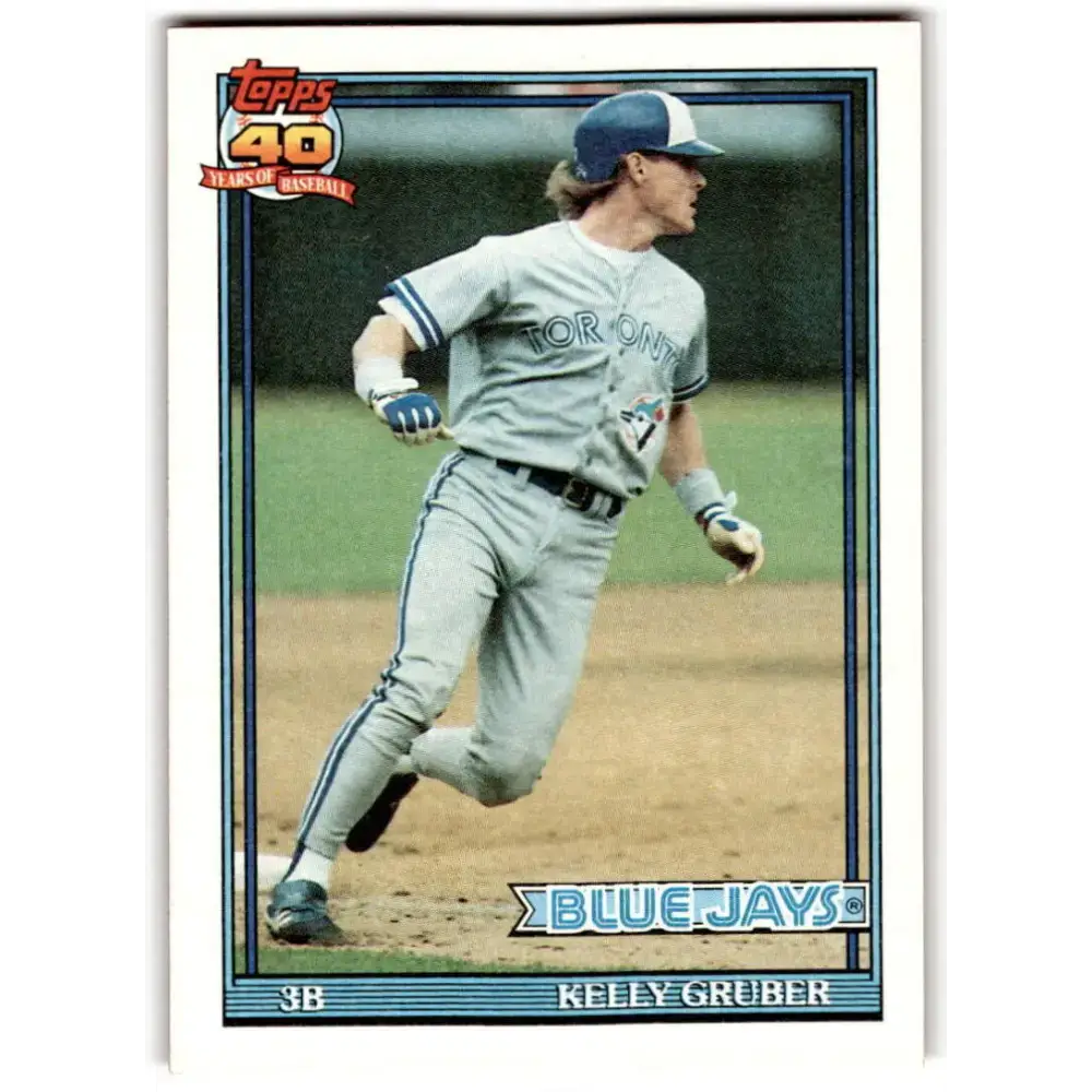 1991 Topps #370 Kelly Gruber NM-MT Toronto Blue Jays Baseball Card - Baseball Card Single