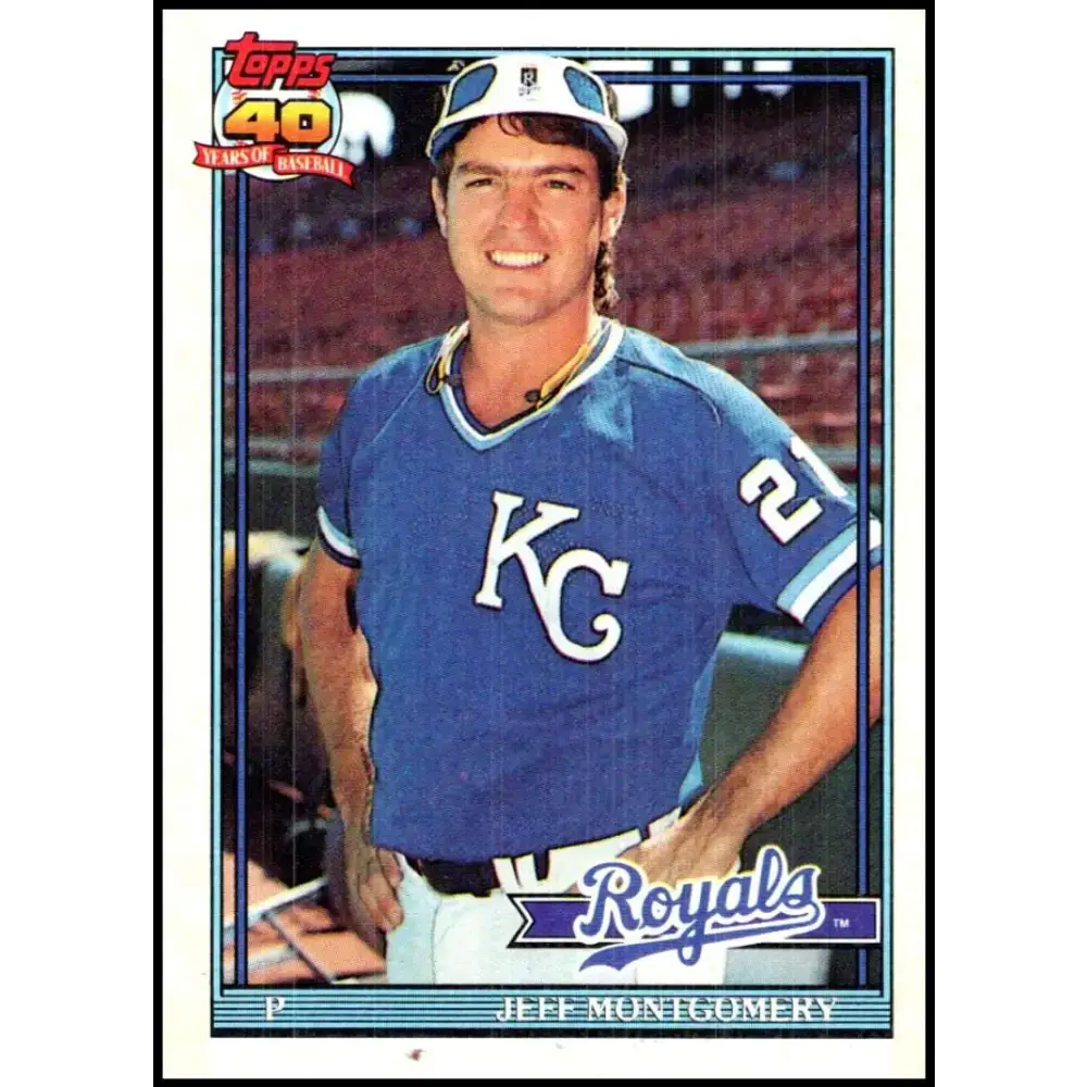 1991 Topps #371 Jeff Montgomery NM-MT Kansas City Royals Baseball Card - Baseball Card Single