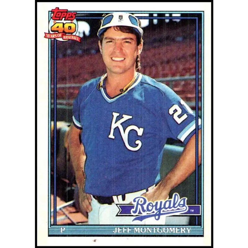 1991 Topps #371 Jeff Montgomery NM-MT Kansas City Royals Baseball Card - Baseball Card Single