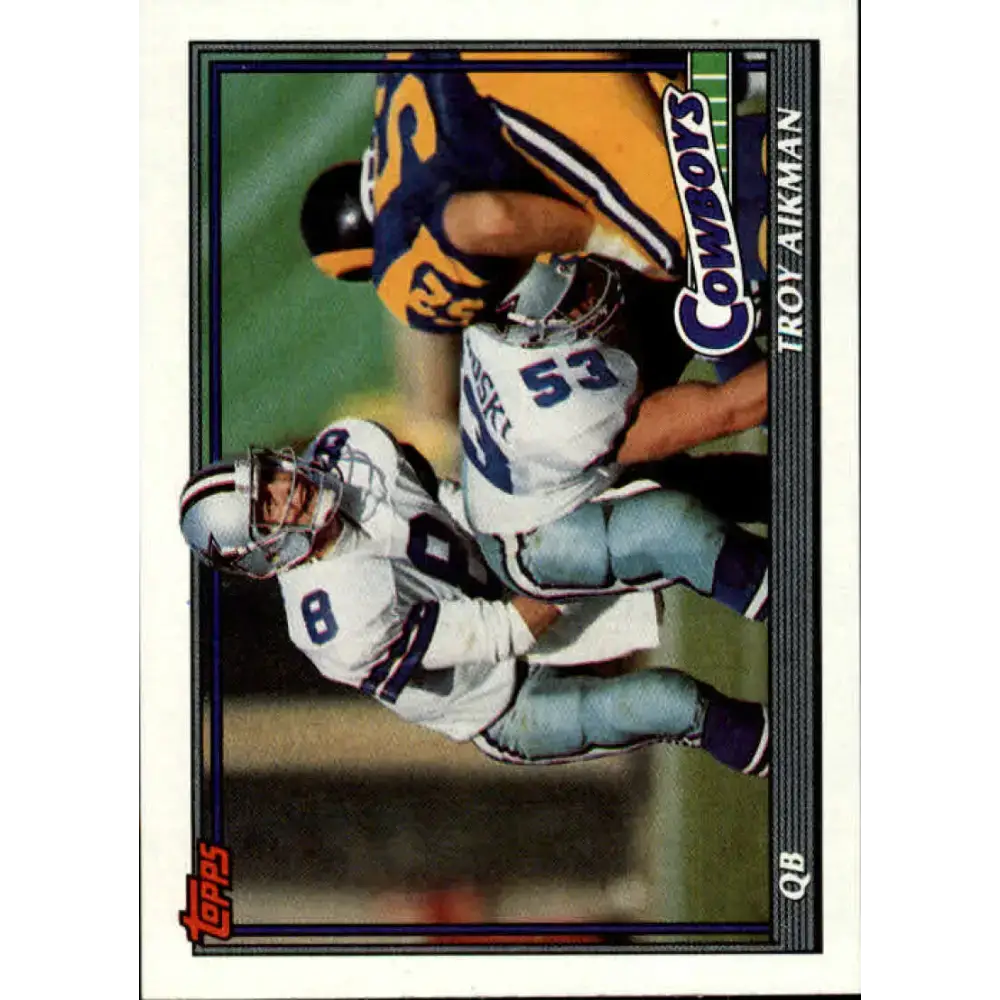 1991 Topps #371 Troy Aikman NM-MT Dallas Cowboys Football Card - Football Card Single