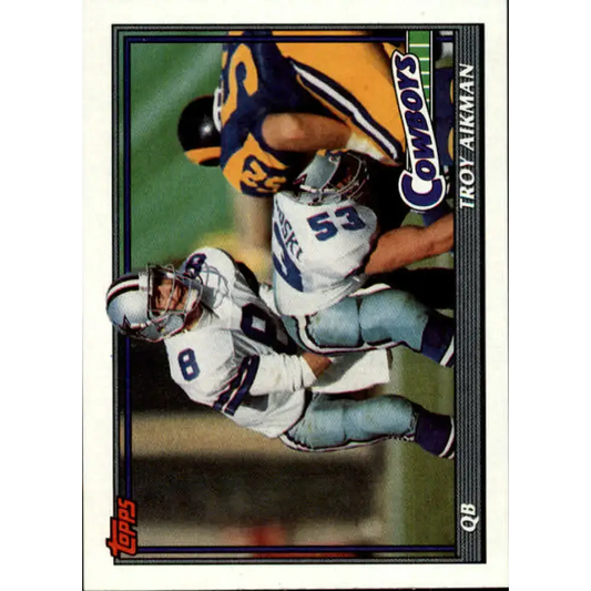 1991 Topps #371 Troy Aikman NM-MT Dallas Cowboys Football Card