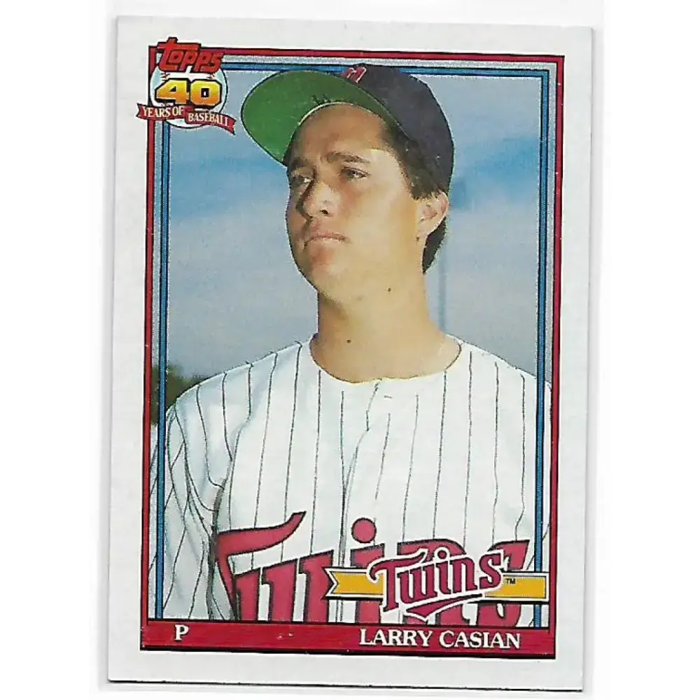 1991 Topps #374 Larry Casian NM-MT RC Rookie Minnesota Twins Baseball Card - Baseball Card Single