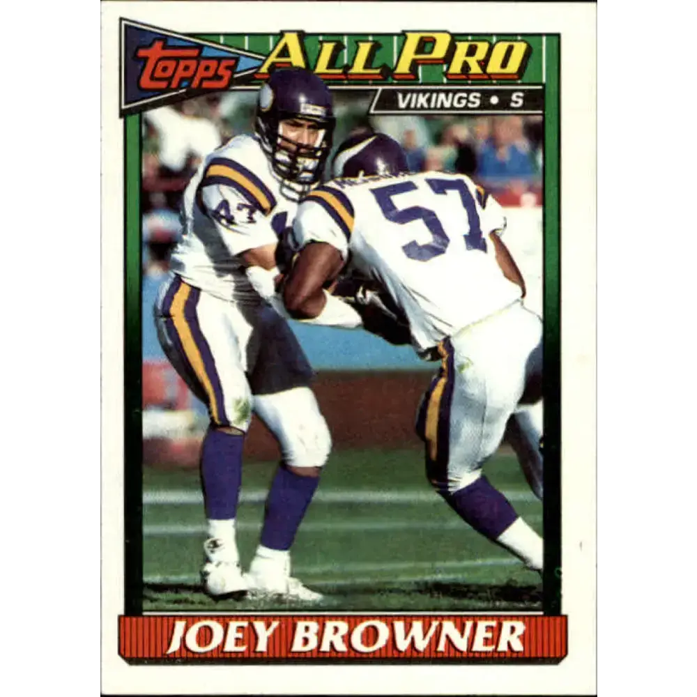 1991 Topps #378 Joey Browner NM-MT Minnesota Vikings Football Card - Football Card Single