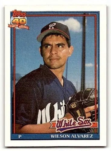 Original gloss 378a Wilson Alvarez baseball card featuring Wilson Alvarez Chicago White Sox