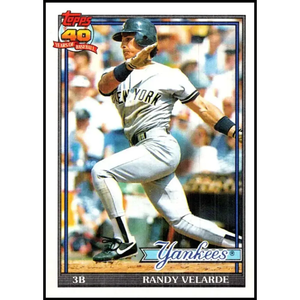 1991 Topps #379 Randy Velarde NM-MT New York Yankees Baseball Card - Baseball Card Single