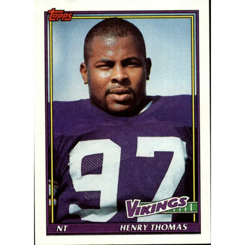 1991 Topps #381 Henry Thomas NM-MT Minnesota Vikings Football Card - Football Card Single