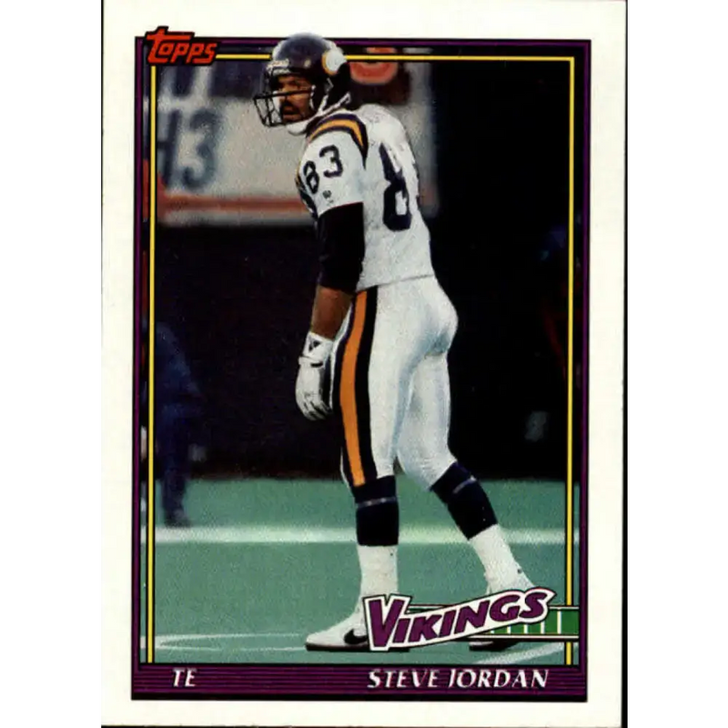 1991 Topps #383 Steve Jordan NM-MT Minnesota Vikings Football Card - Football Card Single