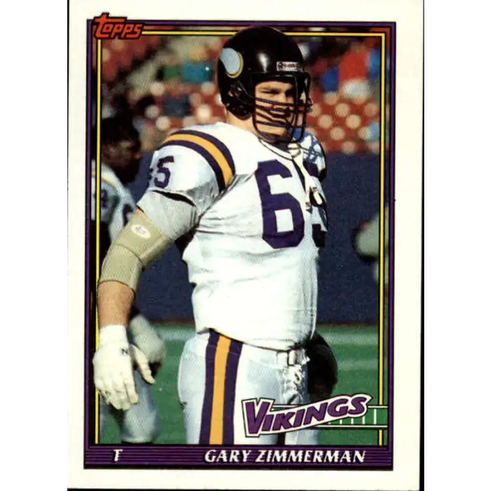 1991 Topps #384 Gary Zimmerman NM-MT Minnesota Vikings Football Card - Football Card Single