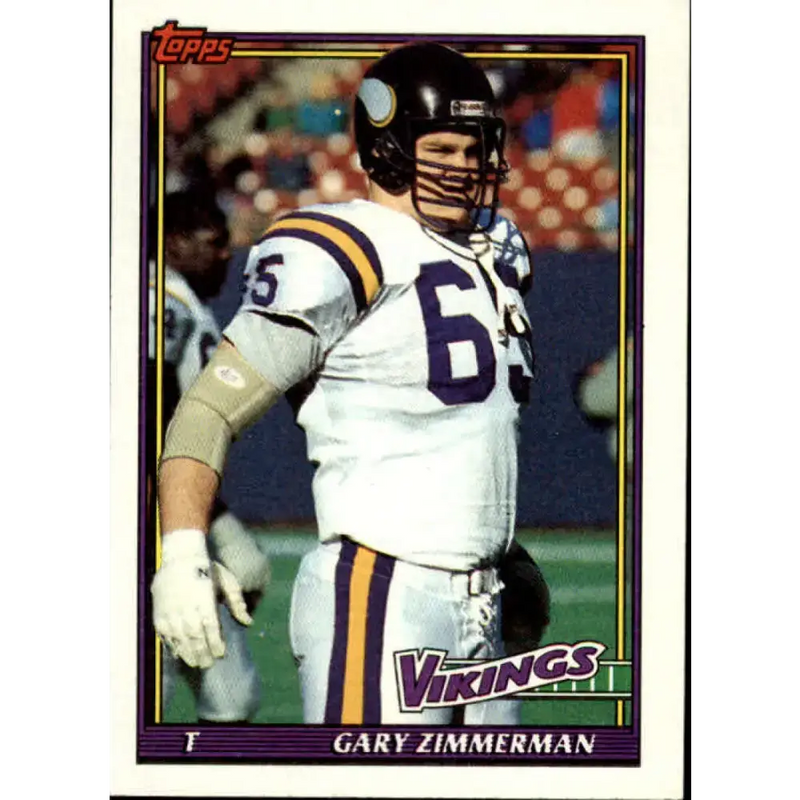 1991 Topps #384 Gary Zimmerman NM-MT Minnesota Vikings Football Card - Football Card Single