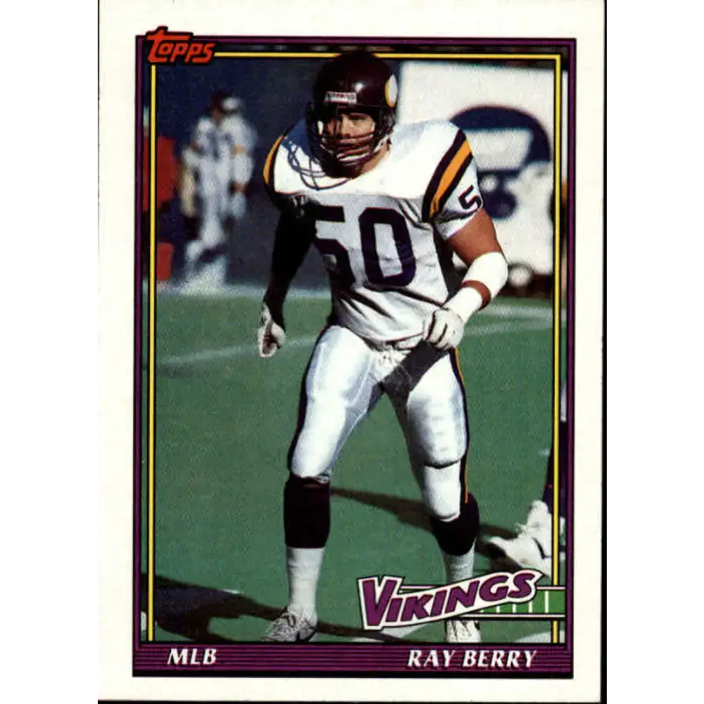 1991 Topps #385 Ray Berry NM-MT Minnesota Vikings Football Card - Football Card Single