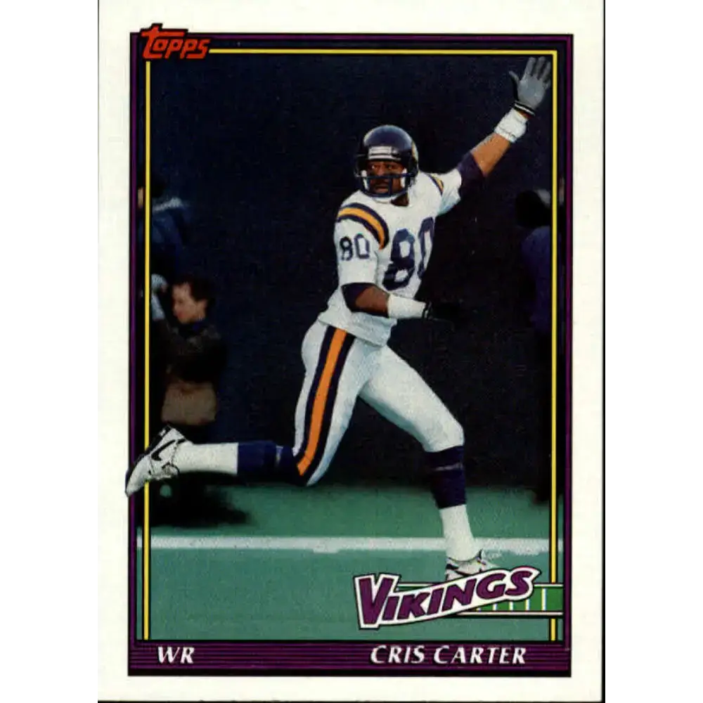 1991 Topps #386 Cris Carter NM-MT Minnesota Vikings Football Card - Football Card Single