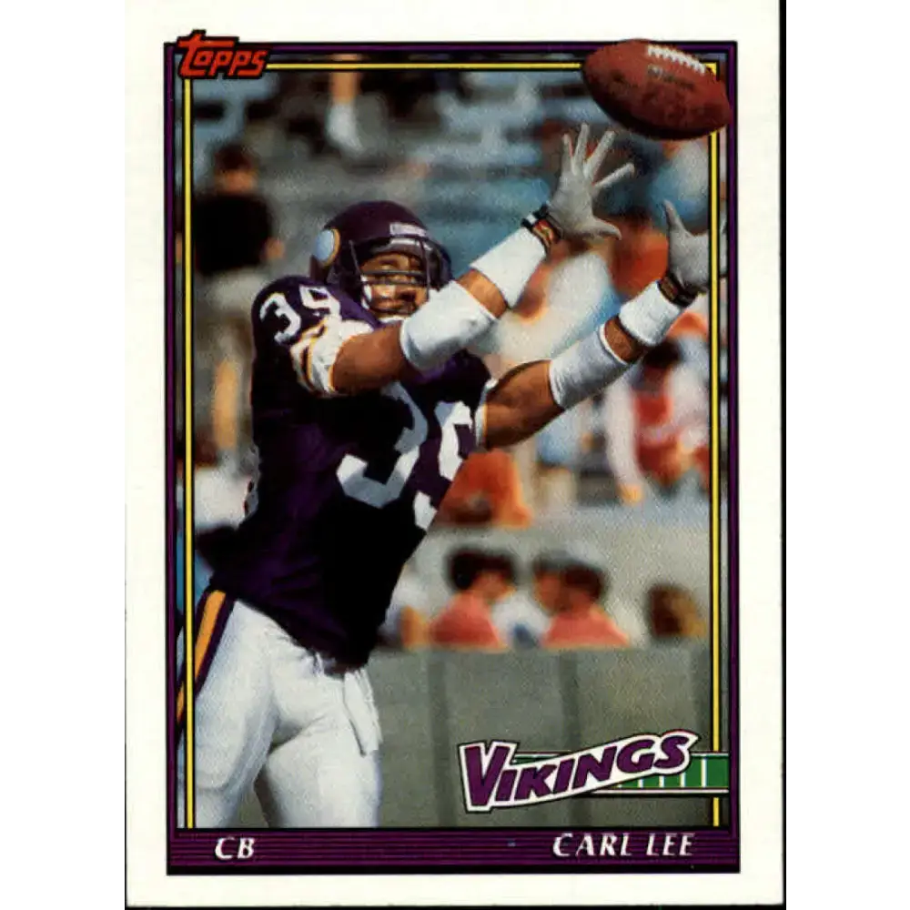 1991 Topps #388 Carl Lee NM-MT Minnesota Vikings Football Card - Football Card Single
