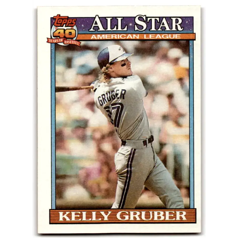 1991 Topps #388 Kelly Gruber NM-MT Toronto Blue Jays Baseball Card - Baseball Card Single