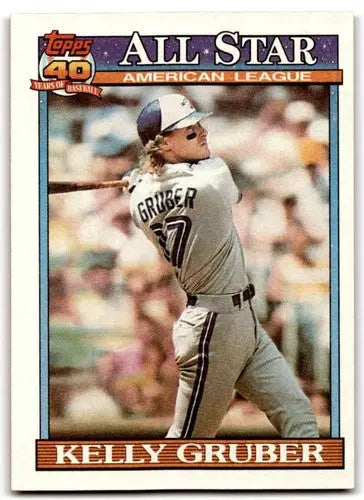 1991 Topps #388 Kelly Gruber NM Near Mint Blue Jays AS ID:43317 - Baseball Card Single
