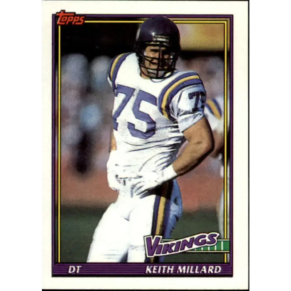 1991 Topps #389 Keith Millard NM-MT Minnesota Vikings Football Card - Football Card Single